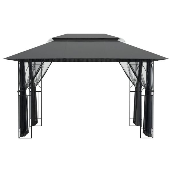 Vidaxl Tonnelle de jardin 400x300x270 cm anthracite - 32% de remise