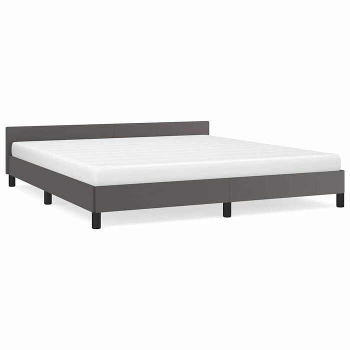 Vidaxl Cadre de lit 180x200 cm en similicuir gris - 34% de remise