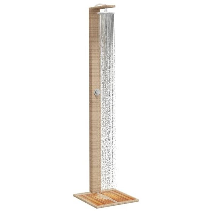 Vidaxl Douche de jardin en rotin et bois d'acacia - 34% de remise