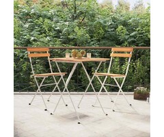 Vidaxl Lot de 2 chaises pliantes en bois d'acacia et acier - 44% de remise