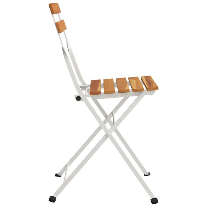 Lot de 2 chaises pliantes en bois d'acacia et acier - 34% de remise