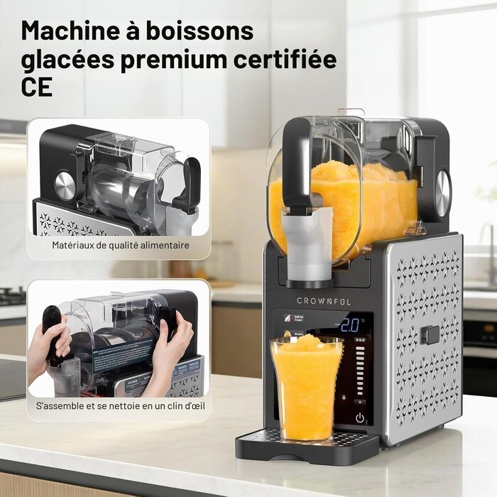 Machine à slush 1,9L - 6 programmes - Argent - 35% de remise