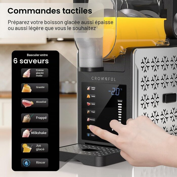 Machine à slush 1,9L - 6 programmes - Argent - 35% de remise