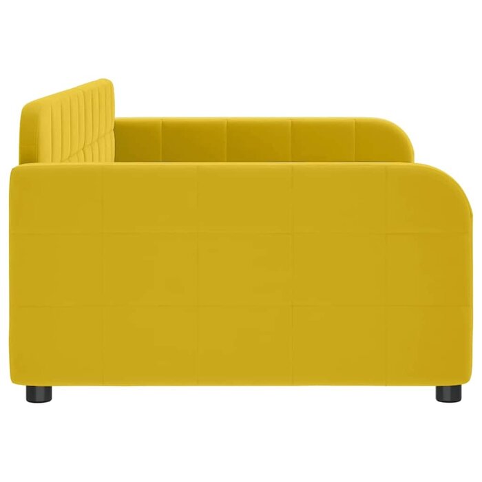 Canapé-lit 100x200 cm en velours jaune - 35% de remise