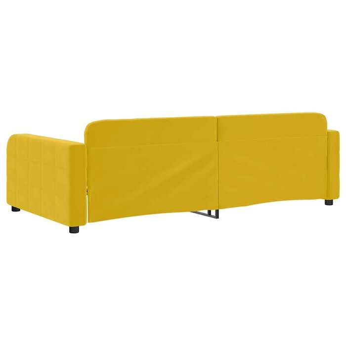 Canapé-lit 100x200 cm en velours jaune - 35% de remise