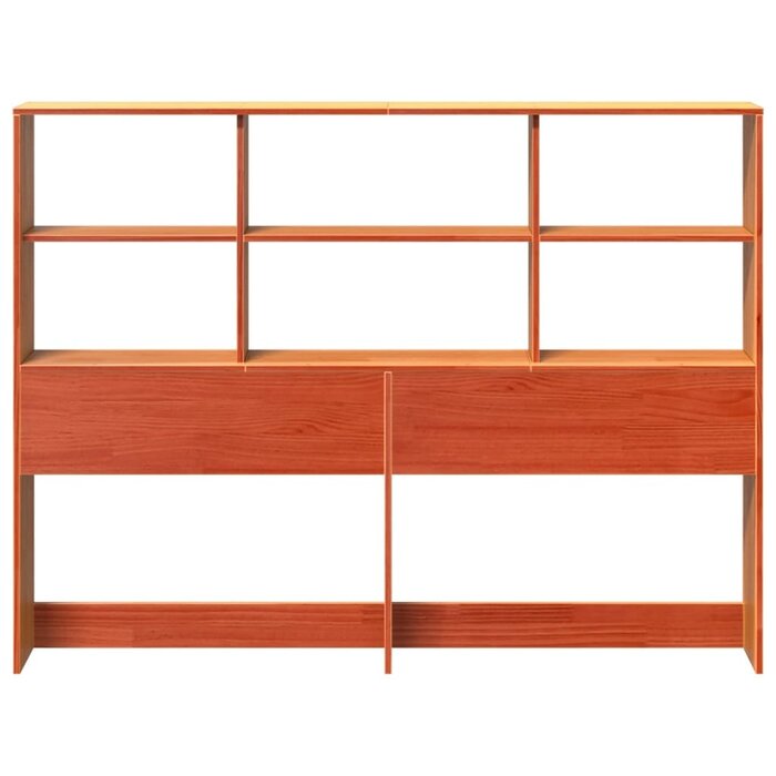 Tête de lit avec rangement 120 cm en pin massif marron - 34% de remise