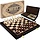 Jeu d'échecs en bois pliable 48x48 cm - 34 pièces lestées - 29% de remise