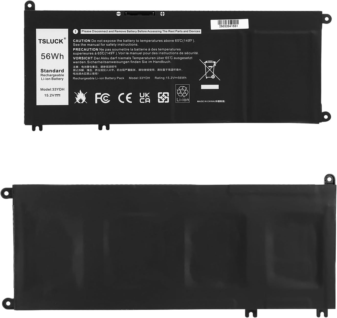 Batterie pour ordinateur portable Dell - 31% de remise - 15,2V 56Wh