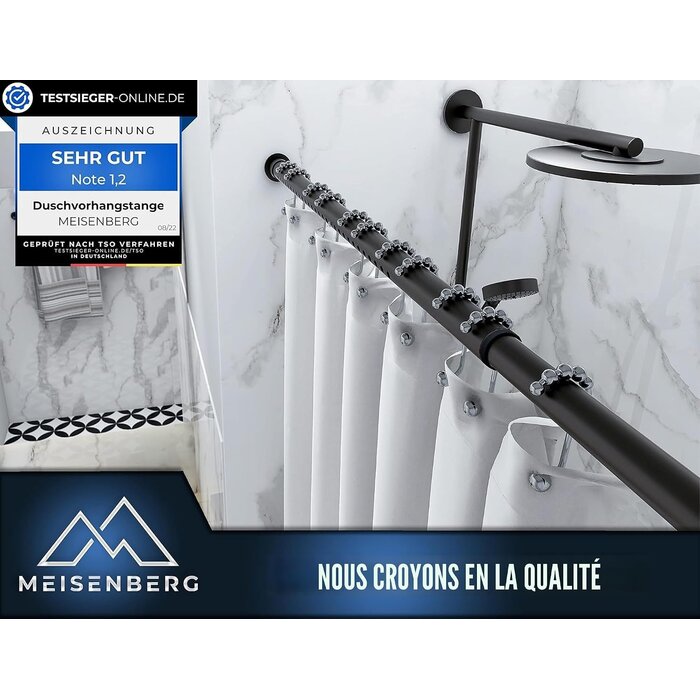 Tringle à rideau télescopique 210-260 cm gris - 31% de remise