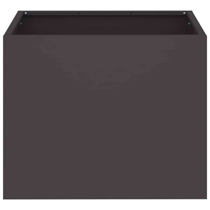 Jardinière d'extérieur noire en acier - 50x32x40cm - 28% de remise