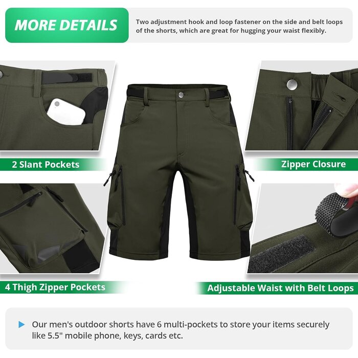 Pantalon de VTT pour homme vert - Taille S - 30% de remise