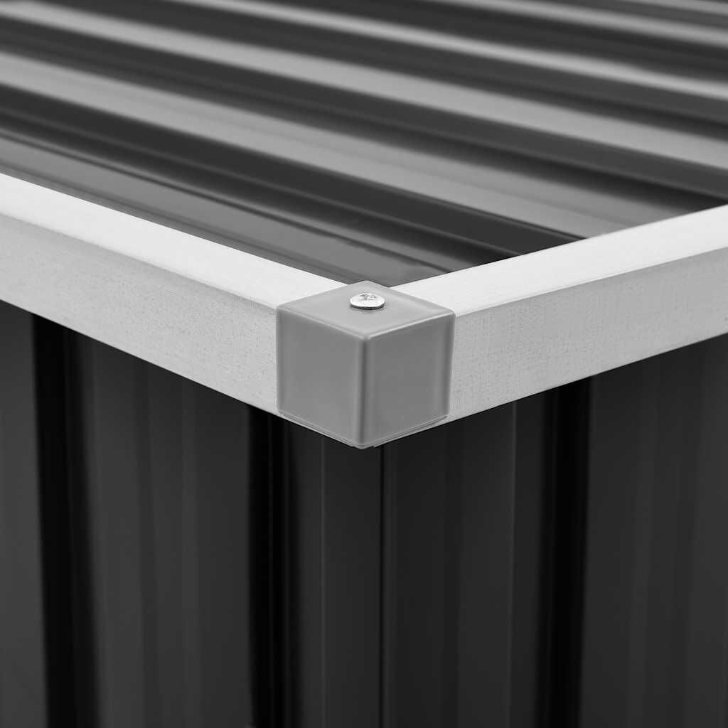 Coffre de jardin en acier anthracite - 109 cm - 34% de remise