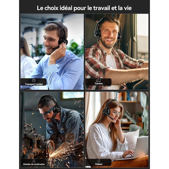 Casque sans fil Bluetooth à réduction de bruit - 27% de remise