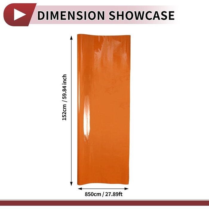 Film Vinyle de Protection Auto Orange 850 x 152 cm - 34% de remise