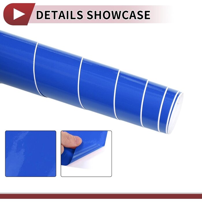 Film Vinyle Adhésif Bleu Profond 400x152cm - 33% de remise
