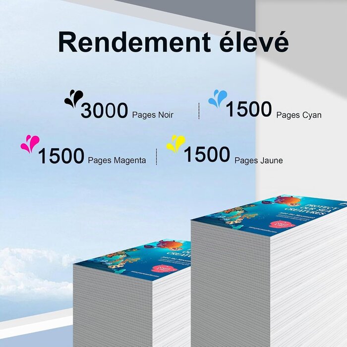 Lot de 4 cartouches d'encre haute capacité - 33% de remise