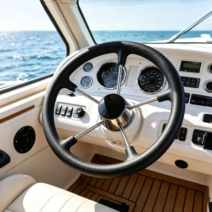 Volant de bateau 5 branches 34,3 cm inox/mousse - 34% de remise