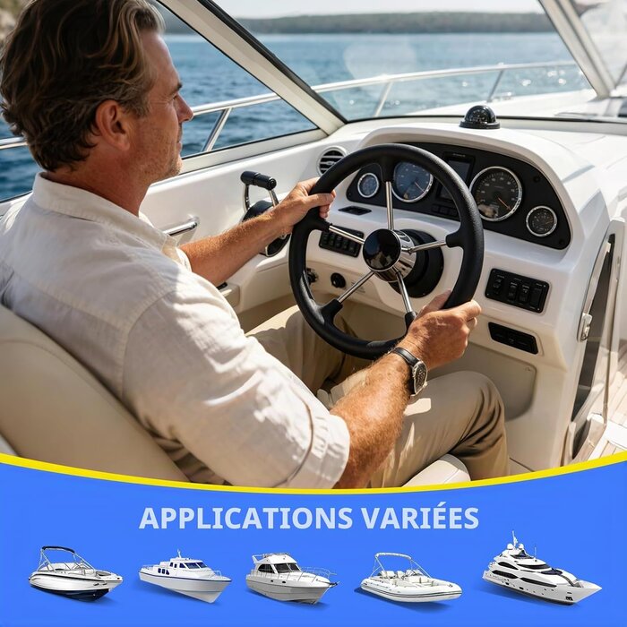 Volant de bateau 5 branches 34,3 cm inox/mousse - 34% de remise