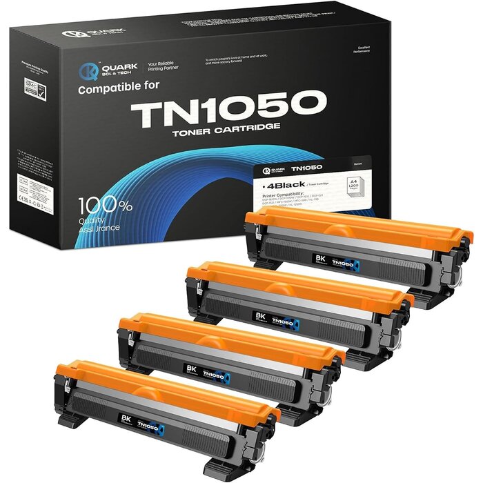 Lot de 4 cartouches toner pour Brother TN-1050 - 31% de remise