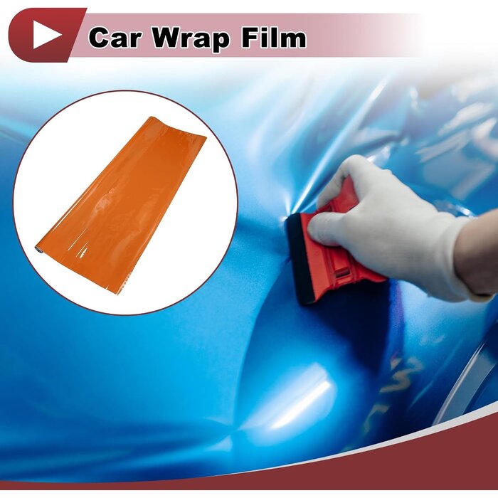 Film Vinyle PVC Protection Voiture Orange 340x152cm - 33% de remise