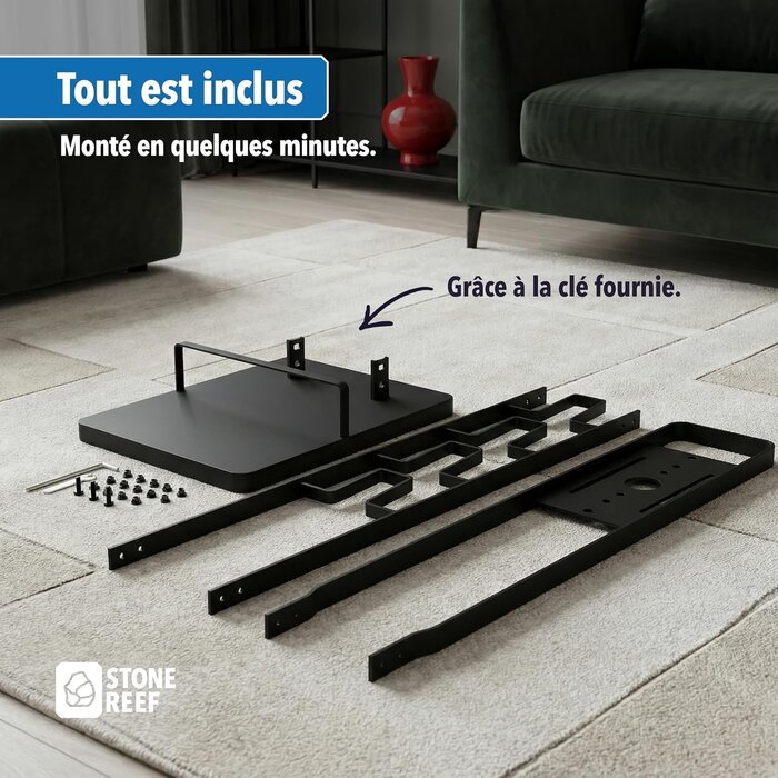 Support autoportant pour aspirateur - Acier 127 cm - Noir - 31% de remise