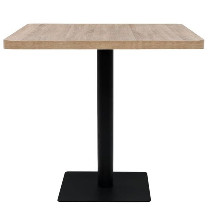 Table de bistrot carrée 80x80x75 cm chêne - 35% de remise