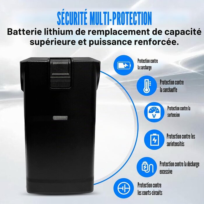 Batterie 21,6V 3000mAh pour aspirateur - 33% de remise