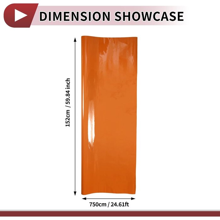 Film vinyle de protection orange 7,6m x 1,5m - 34% de remise