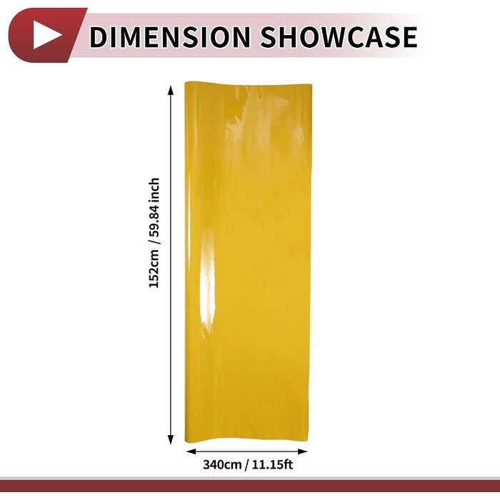 Film de protection carrosserie PVC Jaune 340x152cm - 33% de remise