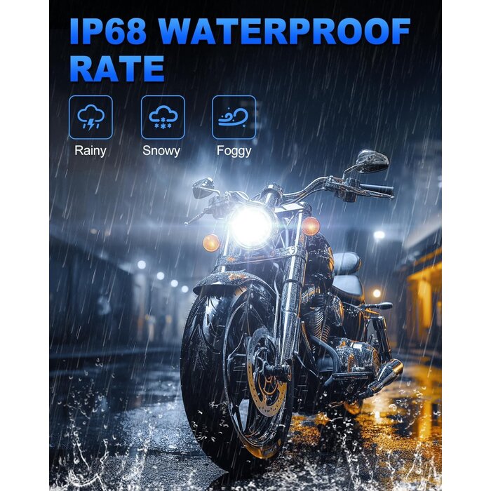 Ampoule LED H4 pour moto 10000LM - 6000K - 31% de remise