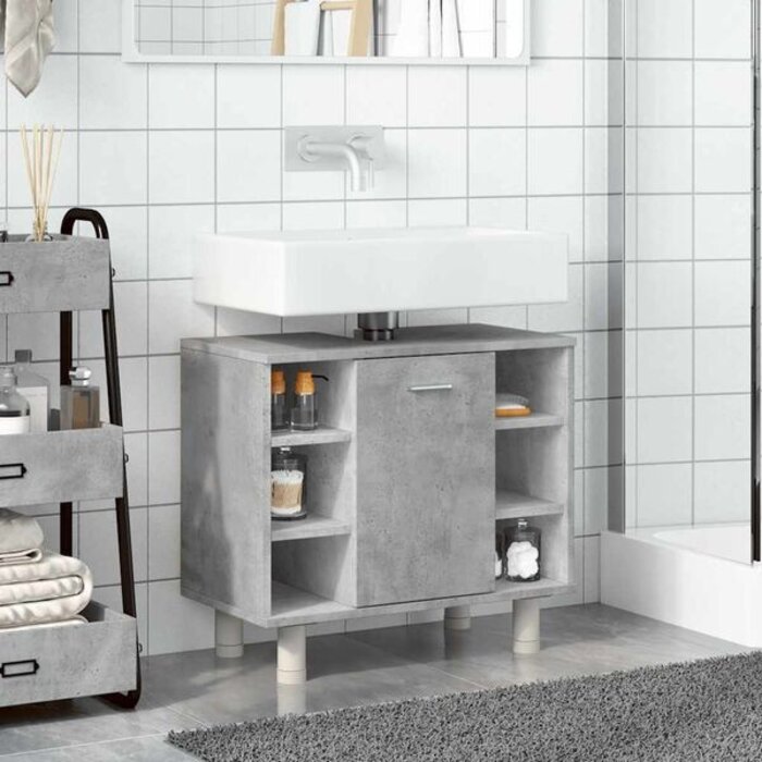 Meuble sous-lavabo gris béton 60x32cm - 34% de remise