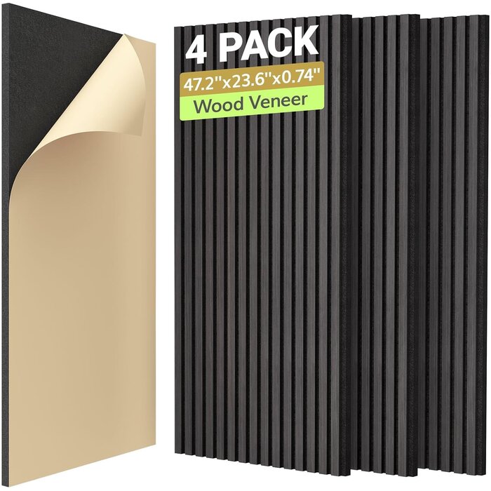 Panneaux acoustiques noyer 120x60cm - Lot de 2 - 32% de remise