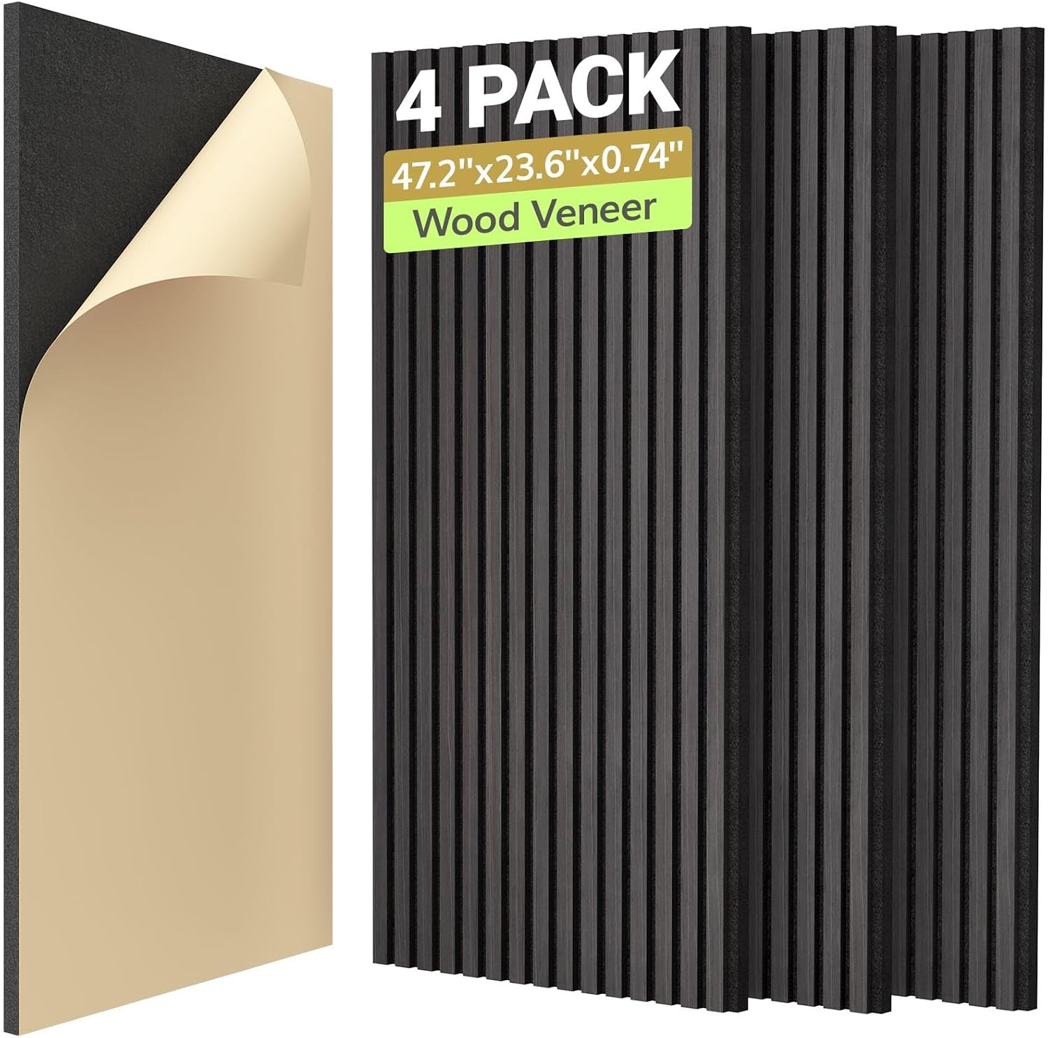 Panneaux acoustiques noyer 120x60cm - Lot de 2 - 32% de remise