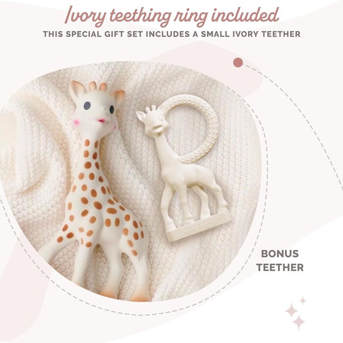Coffret cadeau bébé girafe vanille beige - 29% de remise
