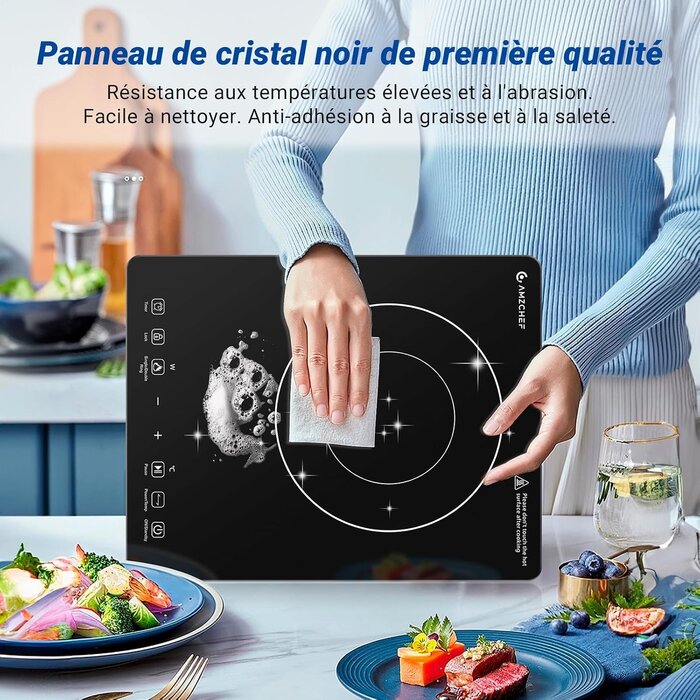 Plaque induction 3500W double zone - 34% de remise - État déballé