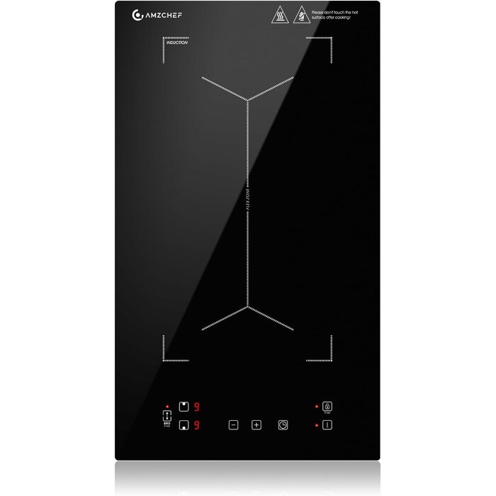 Plaque induction double 3300W zone flexible 30x52cm - 30% de remise