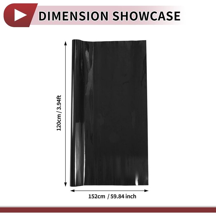 Film de protection vinyle noir 120x120cm - 32% de remise