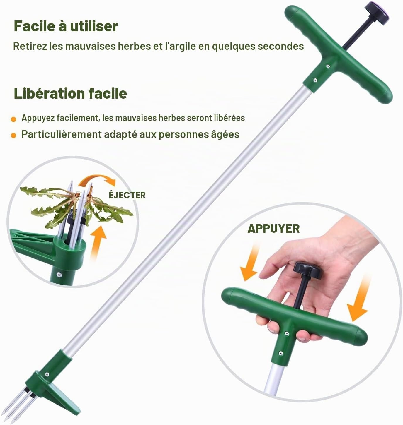 Désherbeur manuel 1m avec pédale inox - 34% de remise