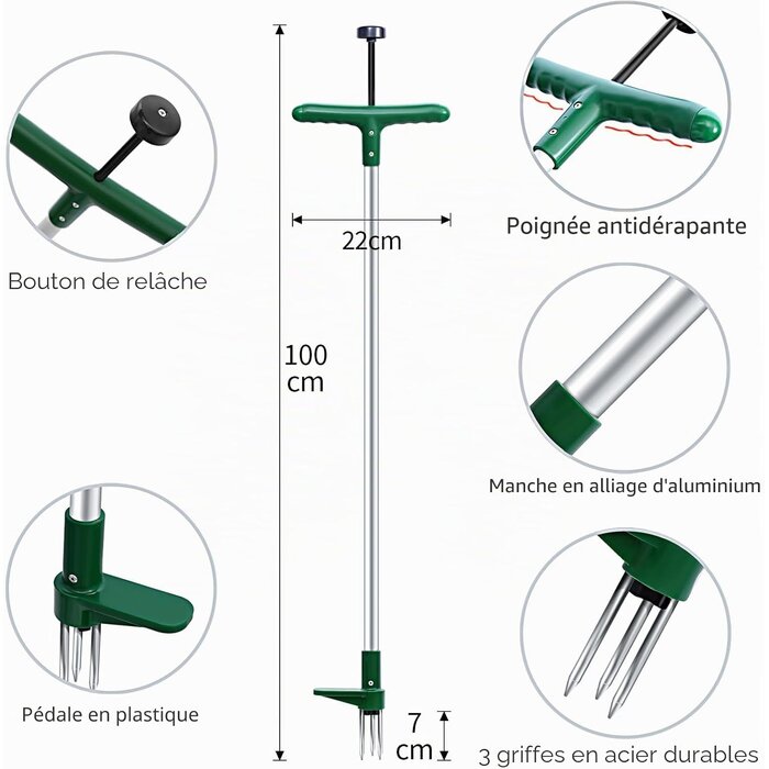 Désherbeur manuel 1m avec pédale inox - 34% de remise