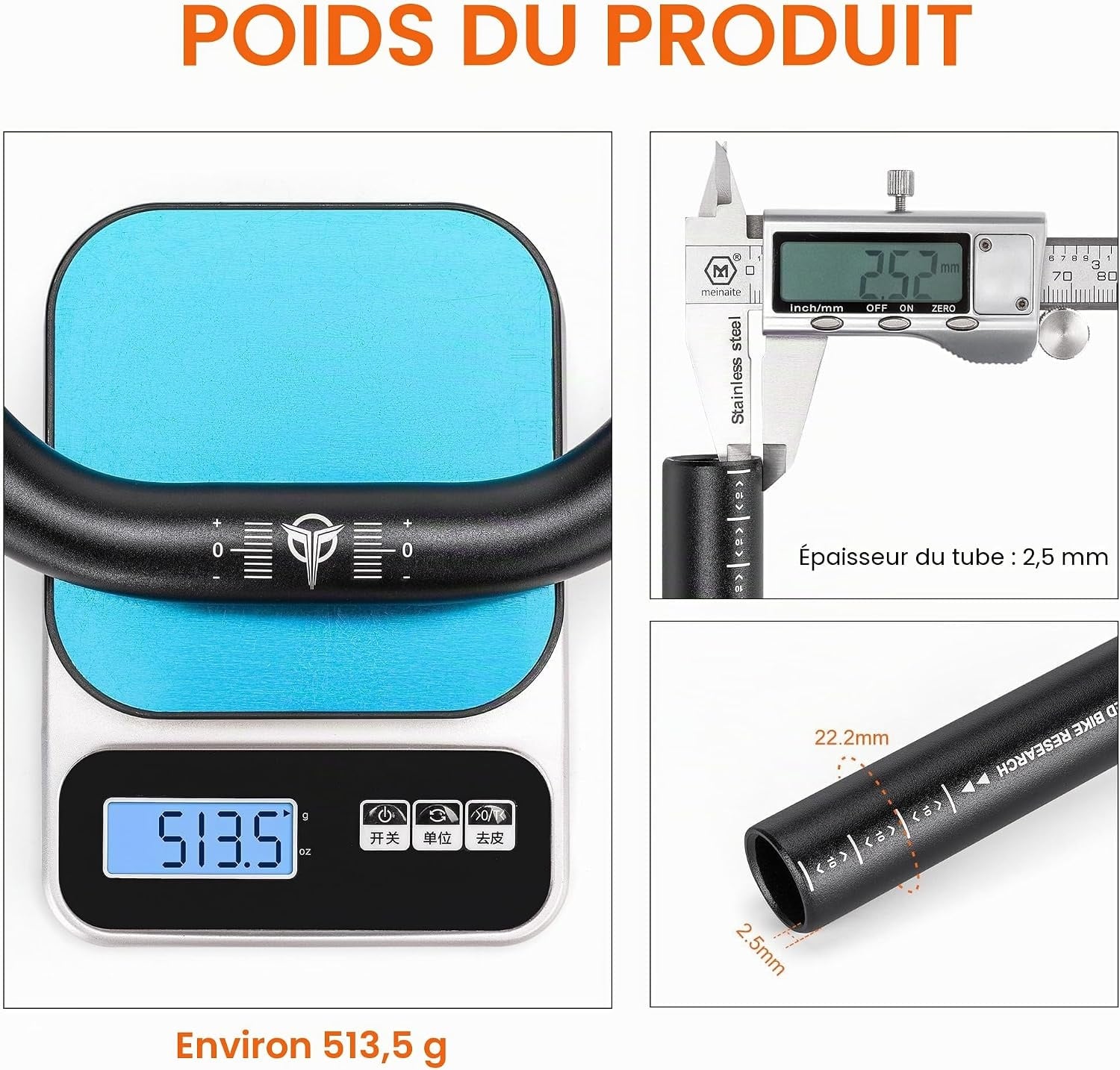 Guidon Riser VTT Aluminium 780mm - 31% de remise
