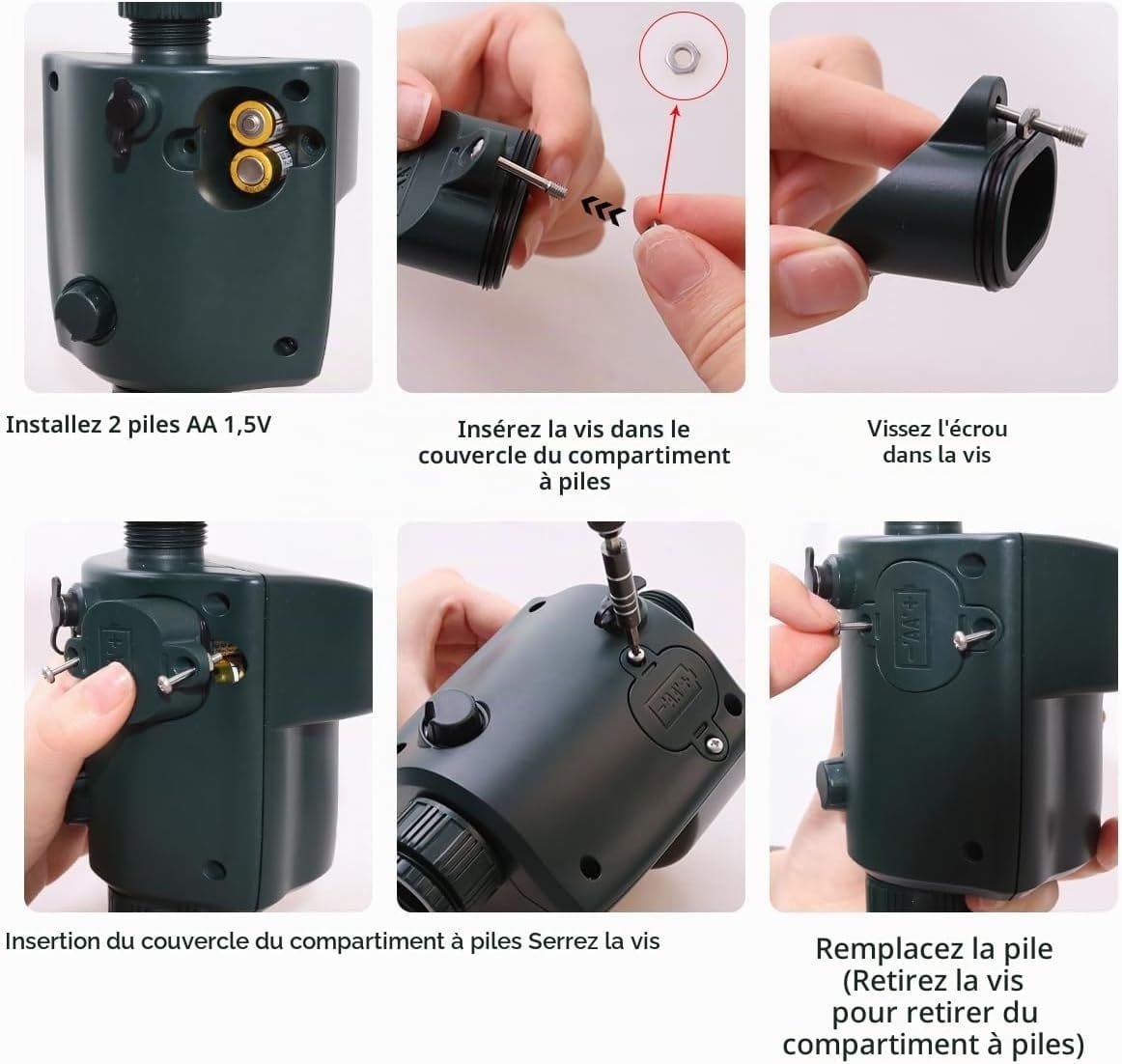 Répulsif jet d'eau à détecteur de mouvement - Vert foncé - 33% de remise