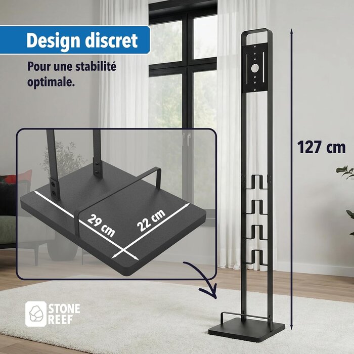 Support autoportant pour aspirateur balai - Noir - 31% de remise