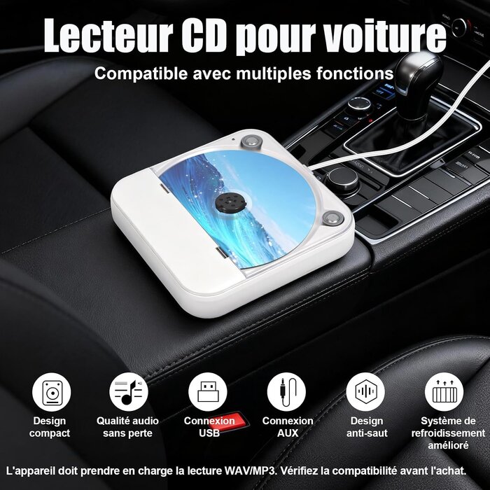 Lecteur CD Portable Bluetooth Boombox - 33% de remise