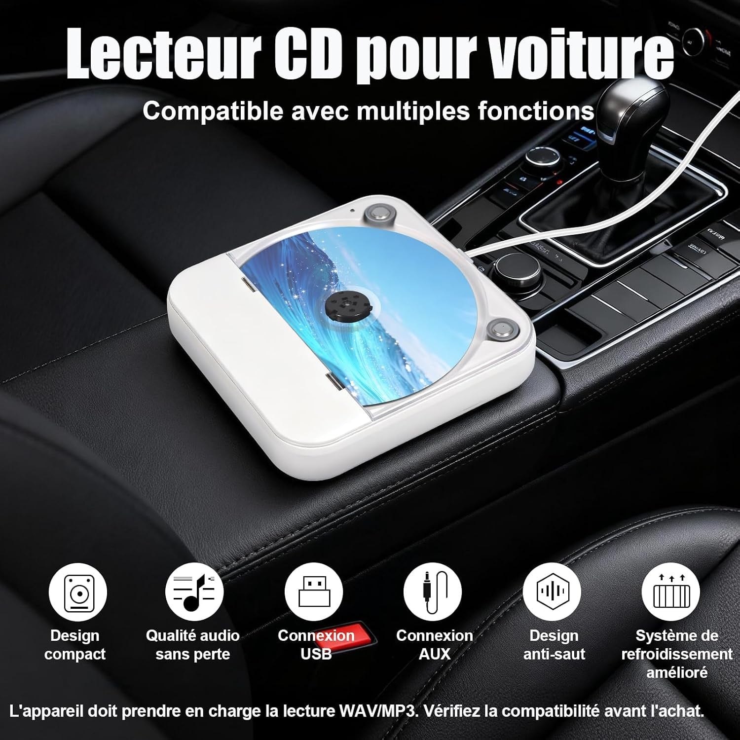 Lecteur CD Portable Bluetooth Boombox - 33% de remise