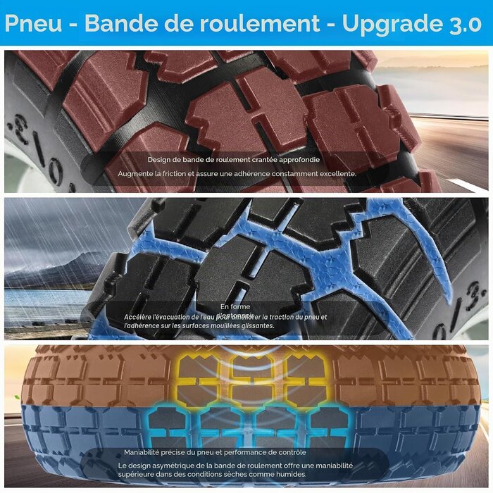 Lot de 2 roues pour diable increvables 260x85mm, axe 16mm - 32% de remise