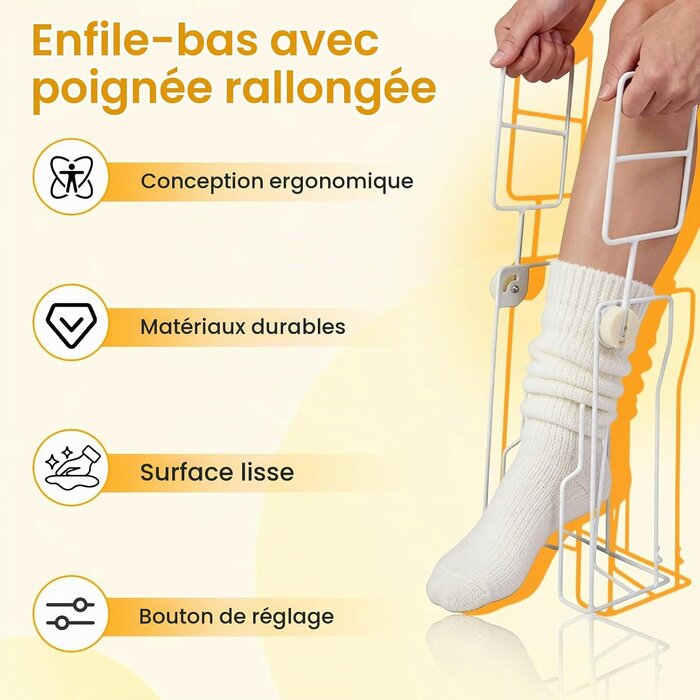 Enfile-bas ergonomique à poignées rallongées - 31% de remise