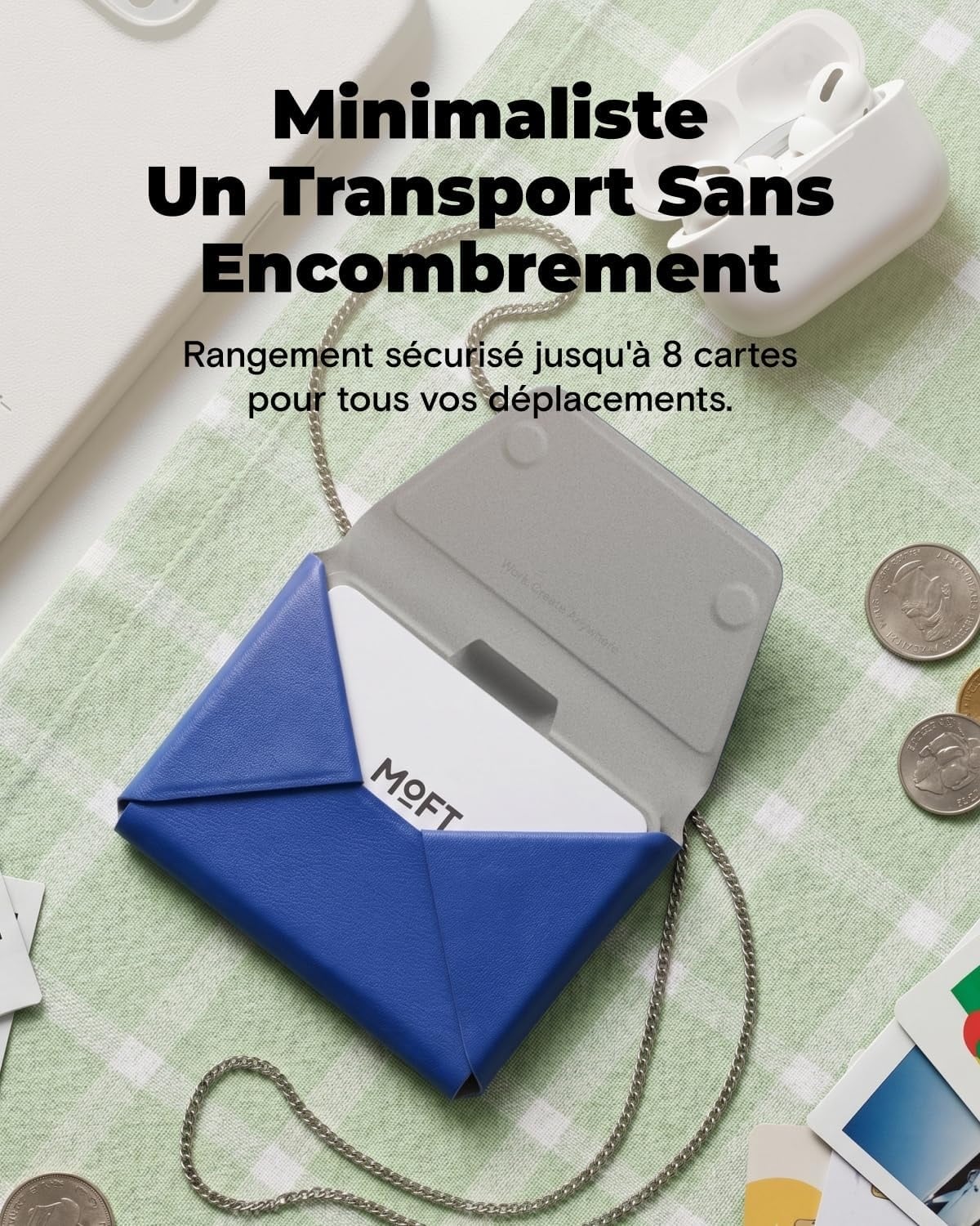Portefeuille MagSafe minimaliste cuir vegan Taupe - 32% de remise