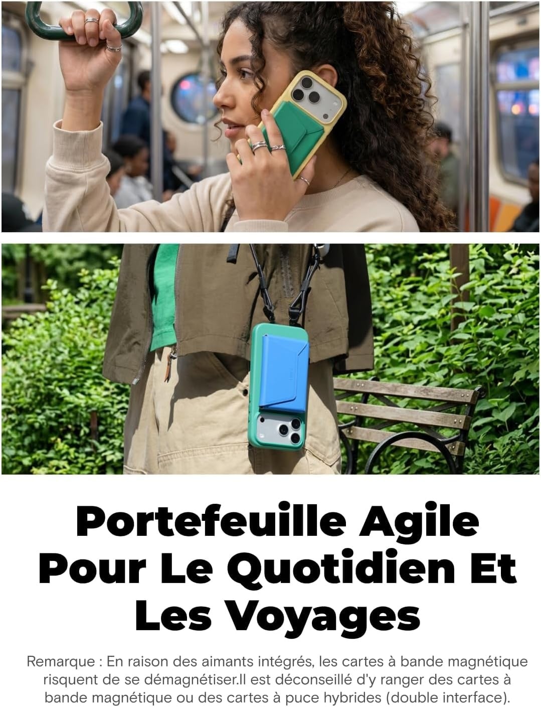 Portefeuille MagSafe minimaliste cuir vegan Taupe - 32% de remise