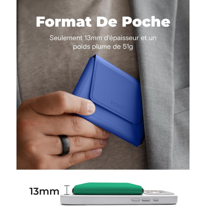 Portefeuille MagSafe minimaliste cuir vegan Taupe - 32% de remise