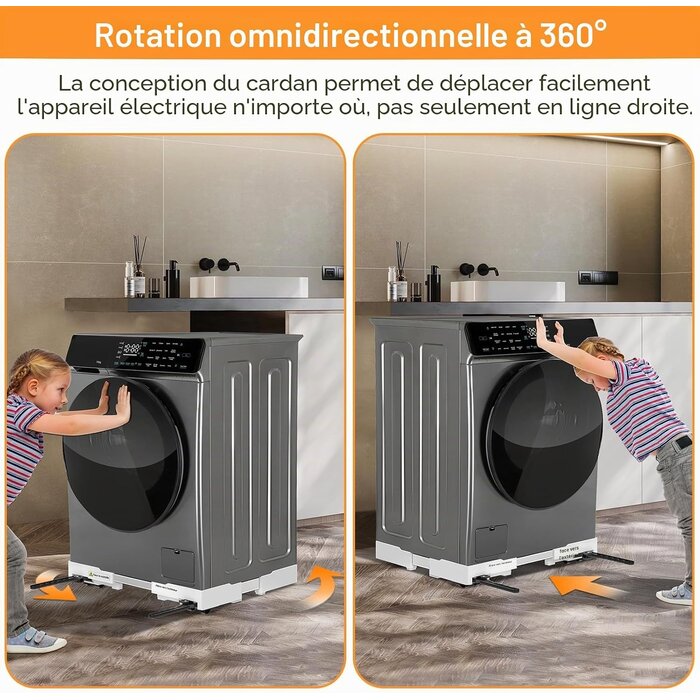 Socle réglable pour machine à laver 400kg - 33% de remise